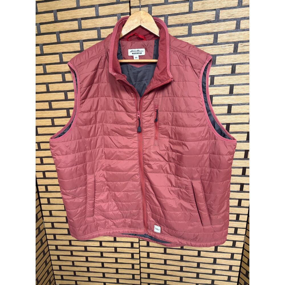 Eddie Bauer Red Work Wear Vest Size XXL